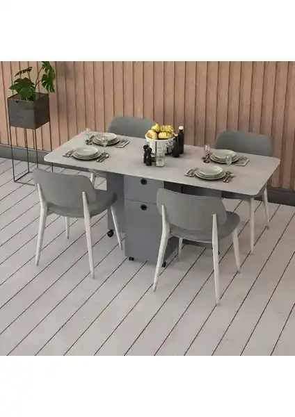 Asra Trend MDF Katlanır Mutfak Masası Modern ve Çok Fonksiyonlu Tasarım Özellikleri