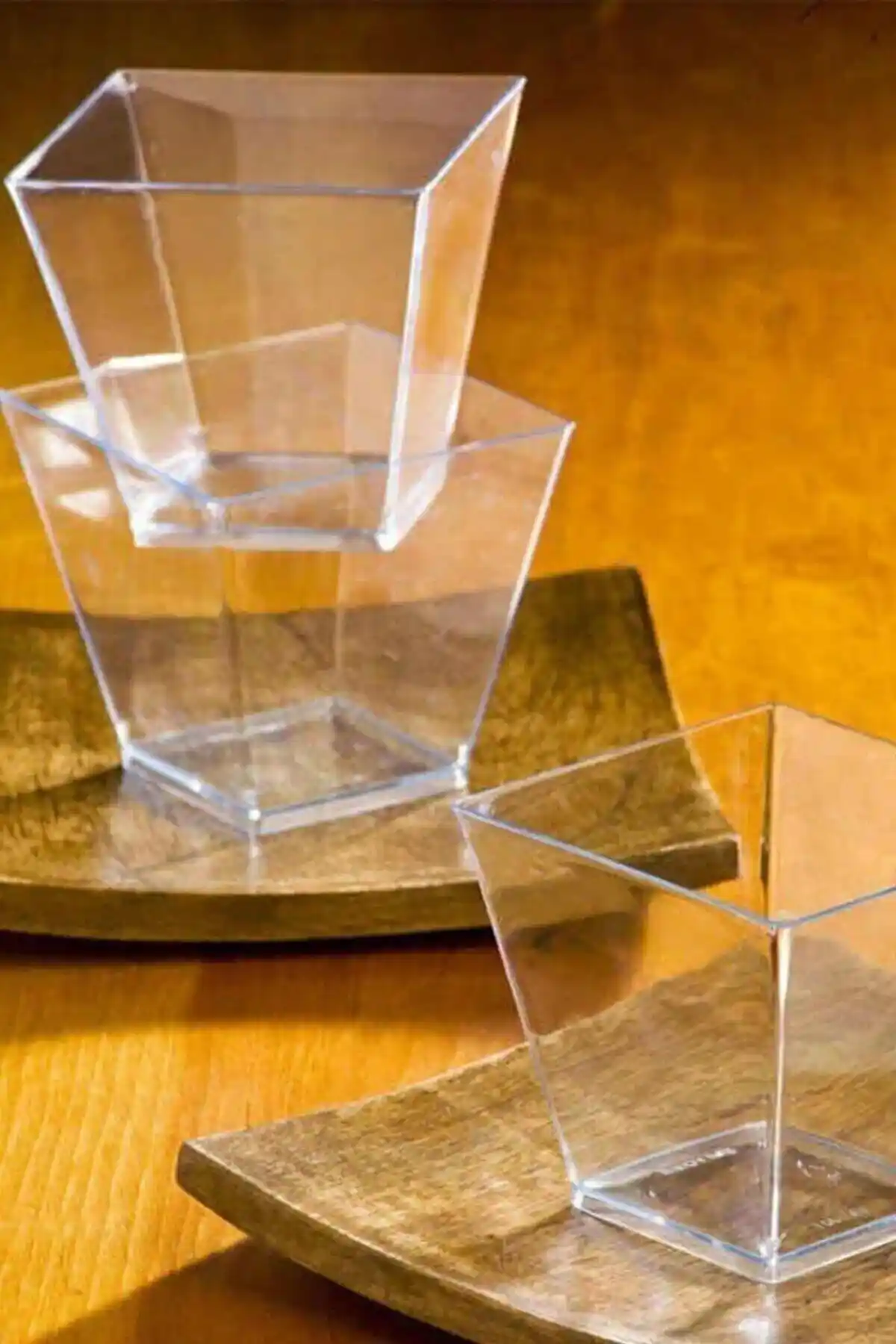 ATG4X4 Ramel Store Plastik Şeffaf Kübik Kase Sunum ve Servis İçin İdeal Çözüm