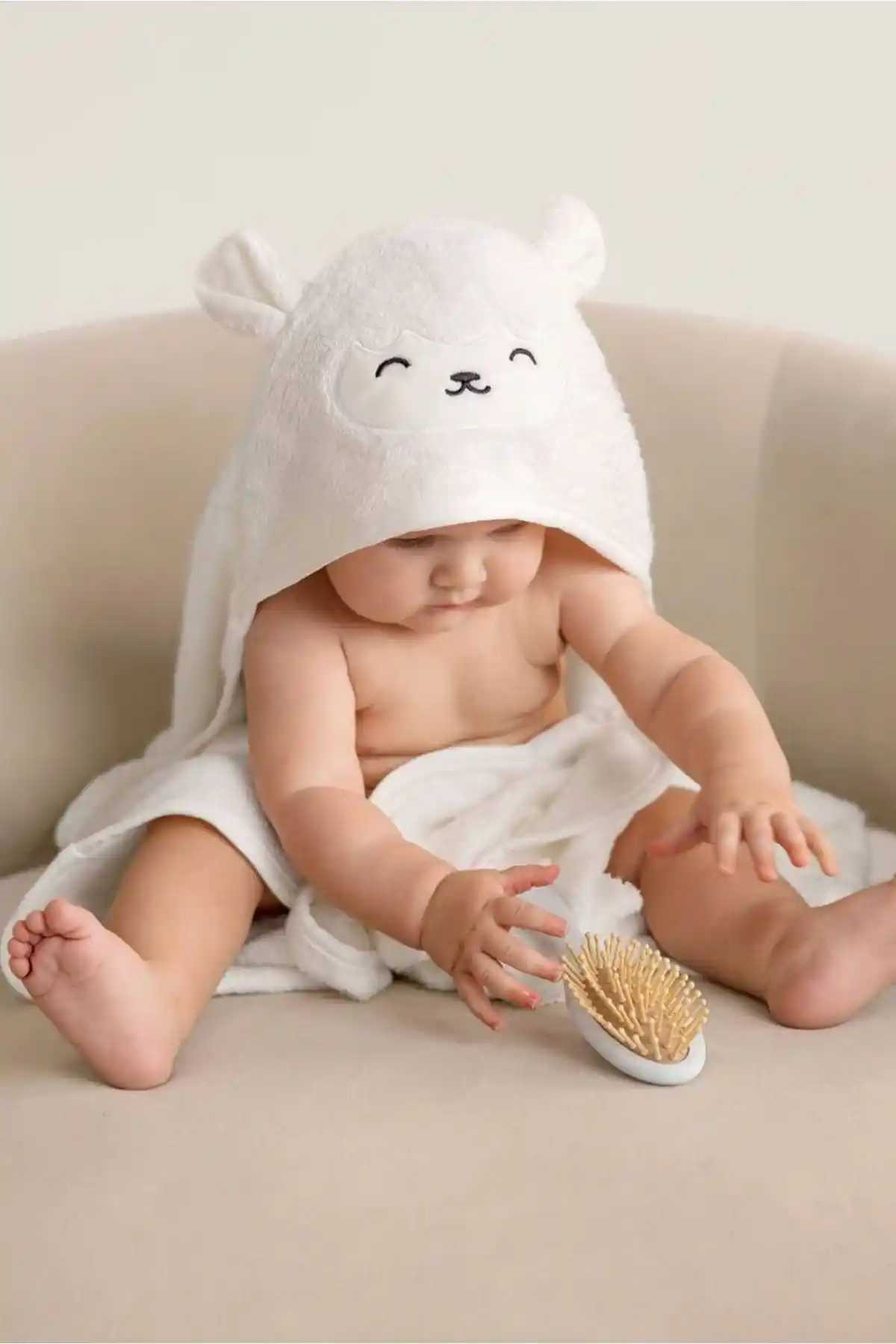 Atlas Collection %100 Pamuk Bebek Havlu Kundakları Güvenli ve Yumuşak Konfor Sağlar