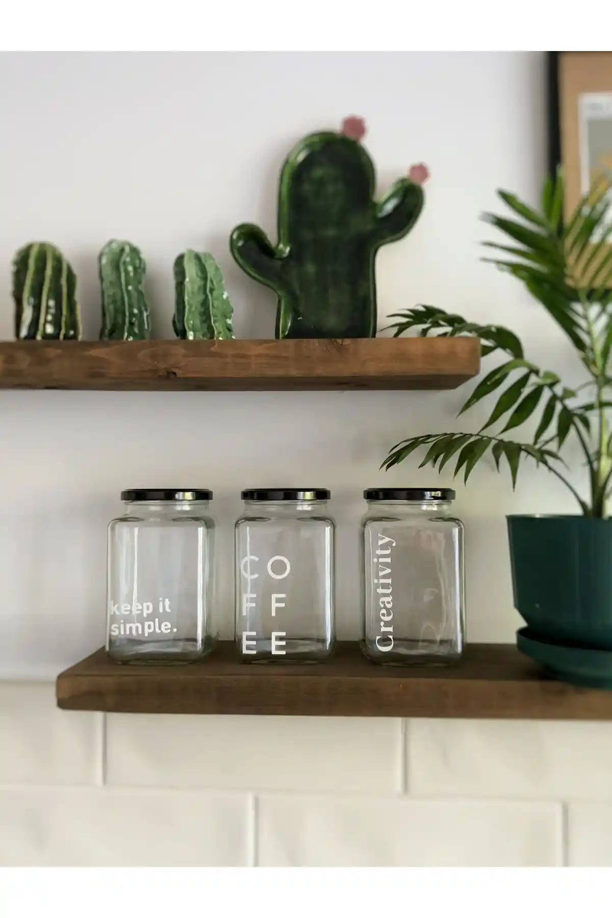 Atölye Merdiven 3'lü Dekoratif Cam Kavanoz Seti Şık ve Fonksiyonel Mutfak Saklama Çözümleri