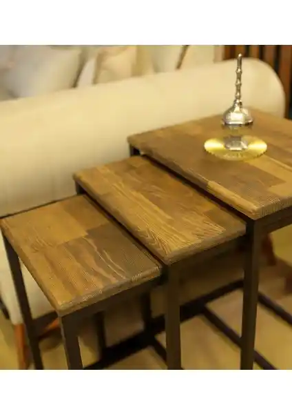 ATS Dekor Ahşap Dekoratif Tasarım C Serisi Zigon ve Laptop Sehpası Ürünleri