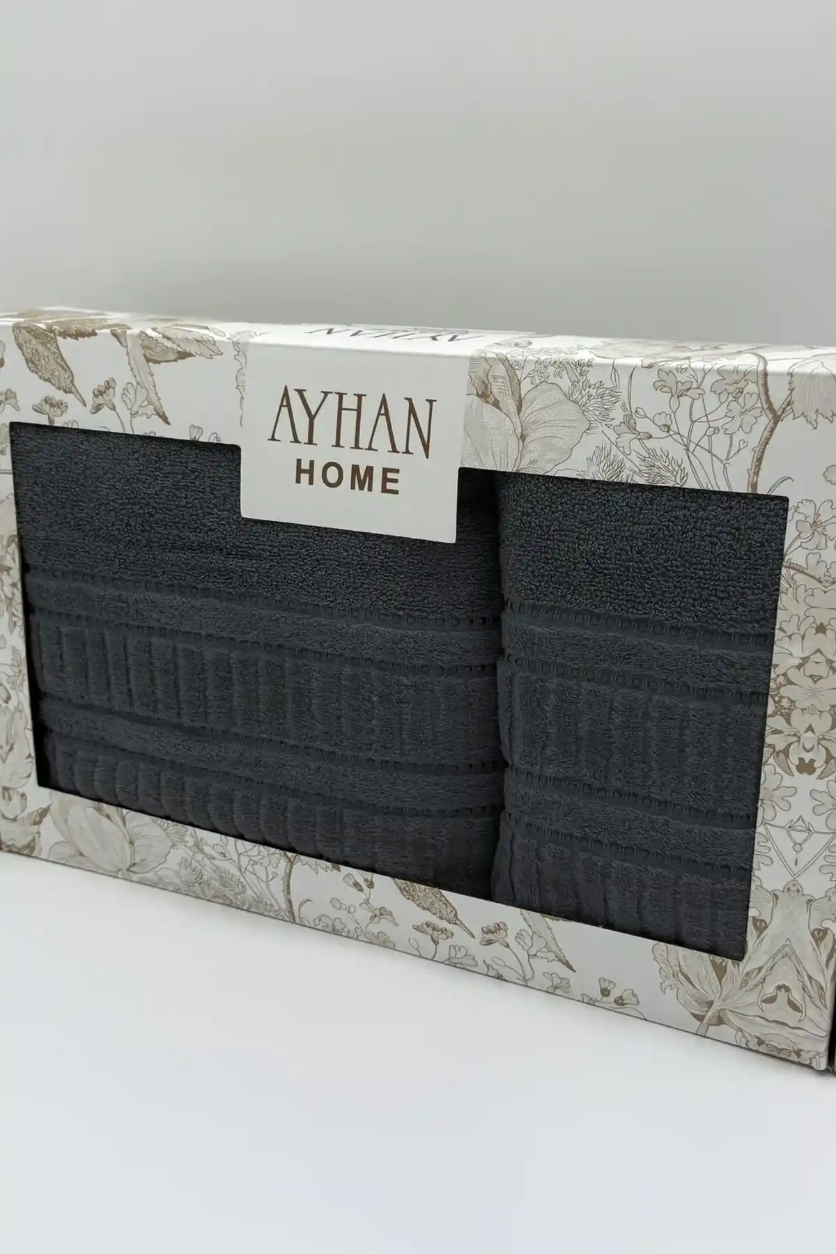 AYHANHOME 2'li Jakarlı Kutulu Banyo Havlu Takımı Yüksek Kalite ve Şıklık Sunar