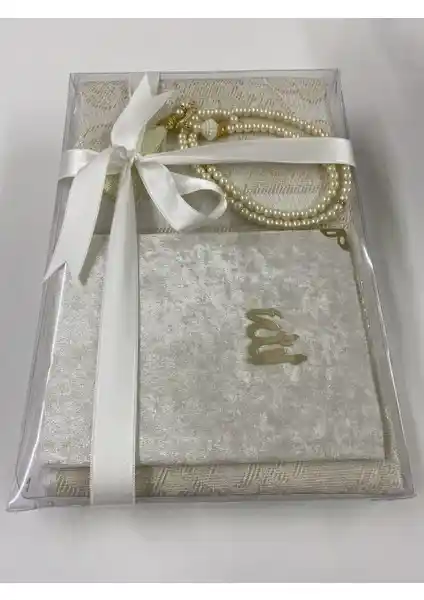 Ayhanhome Çeyizlik Hediye Seti: Şık ve Anlamlı Dini Hediyelik Seccade ve Tesbih Paketi