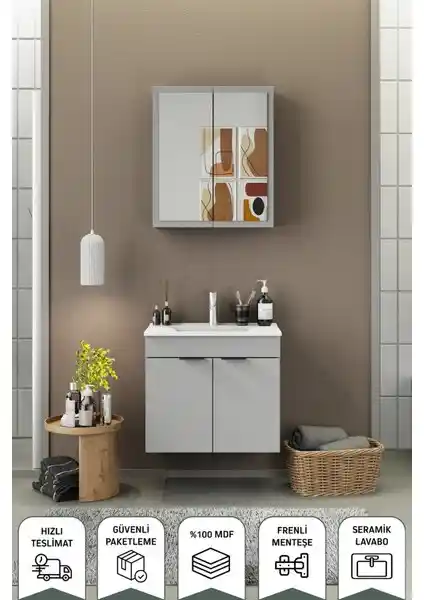Biani Fix Loft 65 Cm Banyo Dolabı Modern Tasarım ve Dayanıklılık Sunar