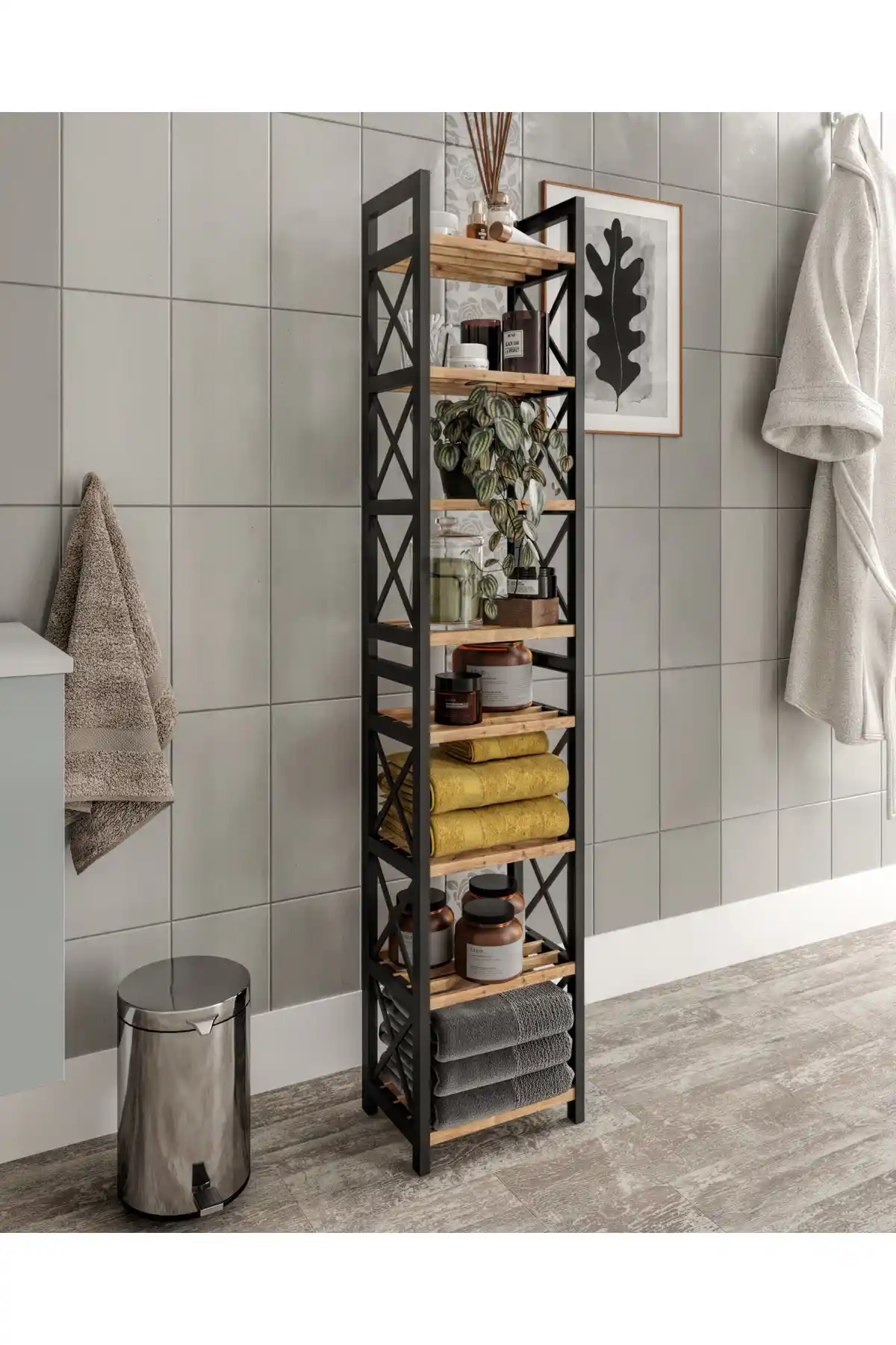 Bituclass Mini Dekoratif Banyo Rafı Modern Tasarım ve Pratik Kullanım İmkanı Sunar