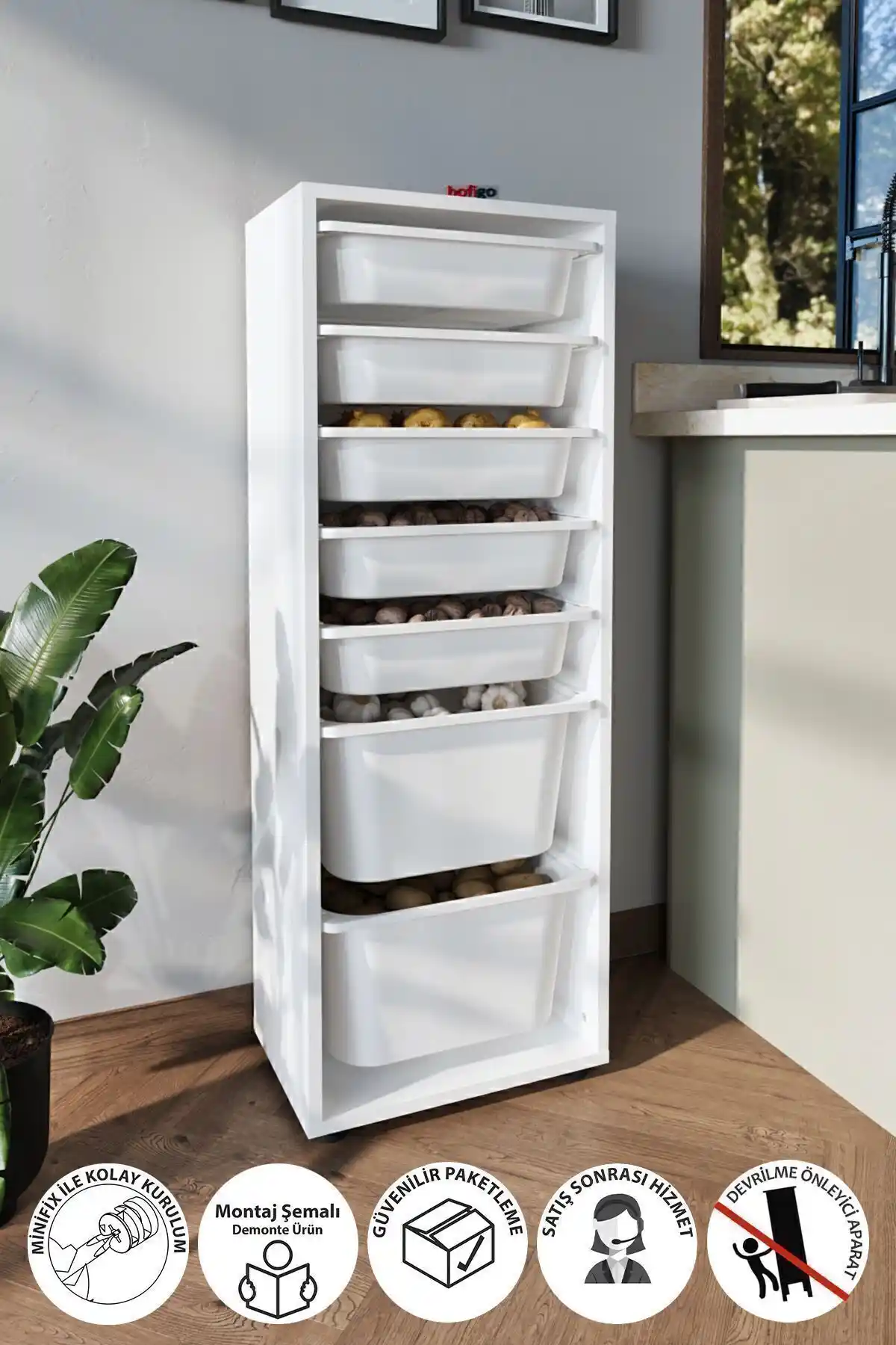 Bofigo 7 Sepetli Çok Amaçlı Dolap Modern Tasarım ve Güçlü Depolama Özellikleriyle Öne Çıkıyor