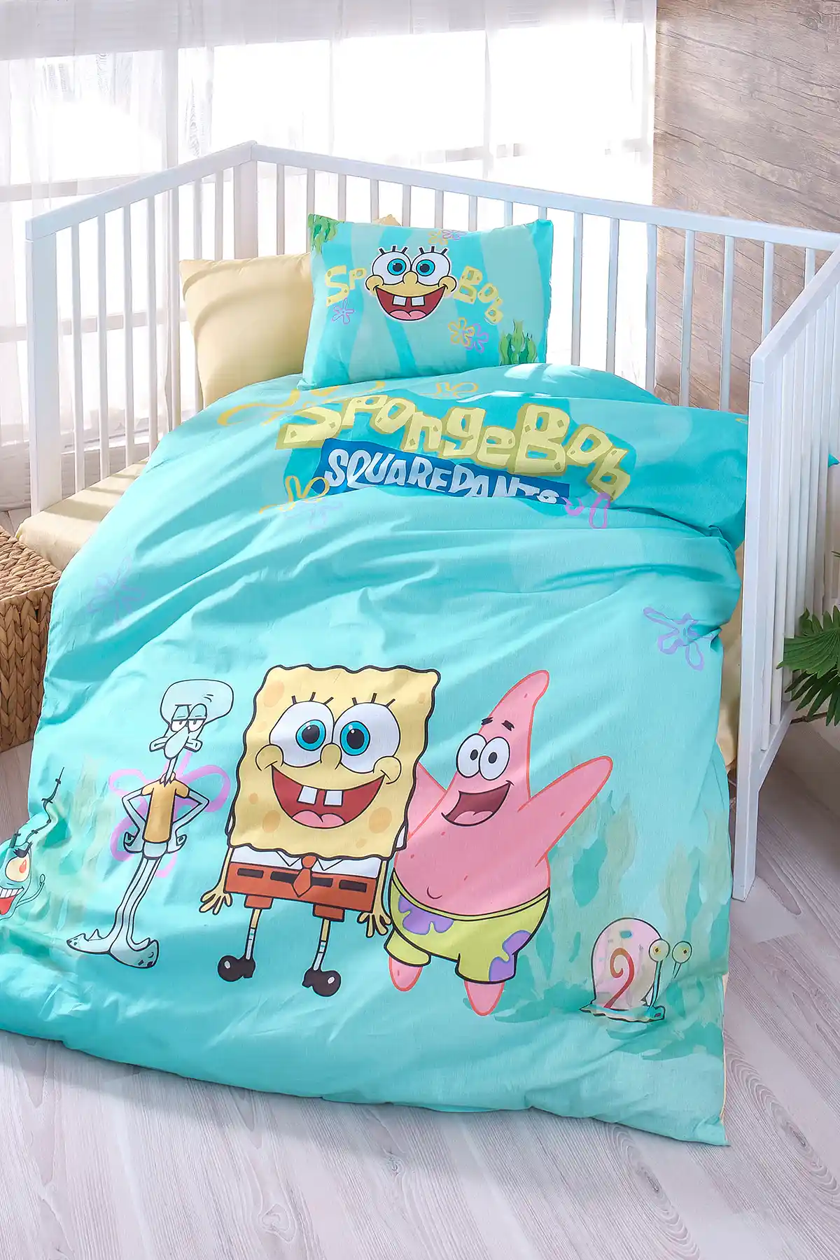 BONJARDİNHOME Sünger Bob Bebek Nevresim Takımı: Renkli ve Sağlıklı Uyku Çözümü