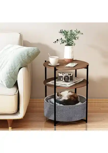 Boss Group Yan Sehpa Metal Geniş Çantalı Çift Katlı Modern ve Dayanıklı Tasarım