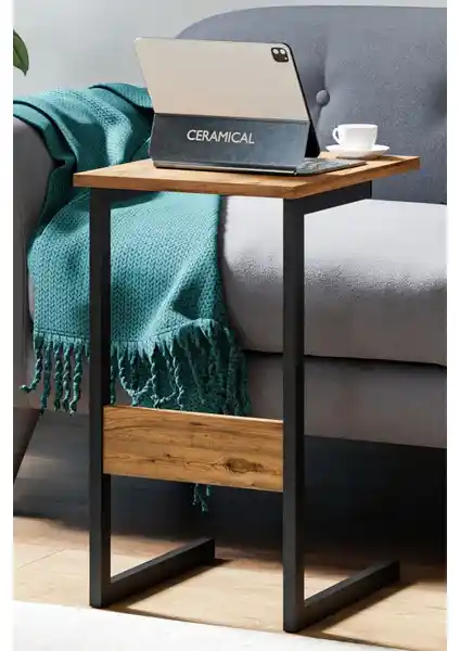 Ceramical C Sehpa Atlantik Çam ve Siyah Renk Seçenekleriyle Modern Tasarım