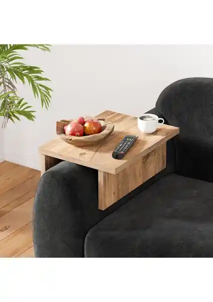 Ceramical KLS Ayarlanabilir Koltuk Sehpası Yan Sehpa Çam Modern ve Fonksiyonel Tasarım