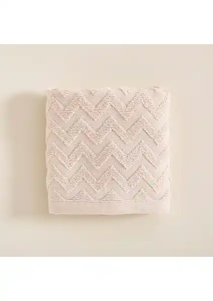 Chakra Zigzag El Havlusu 30x40 cm Ekru/bej doğal ve şık tasarım
