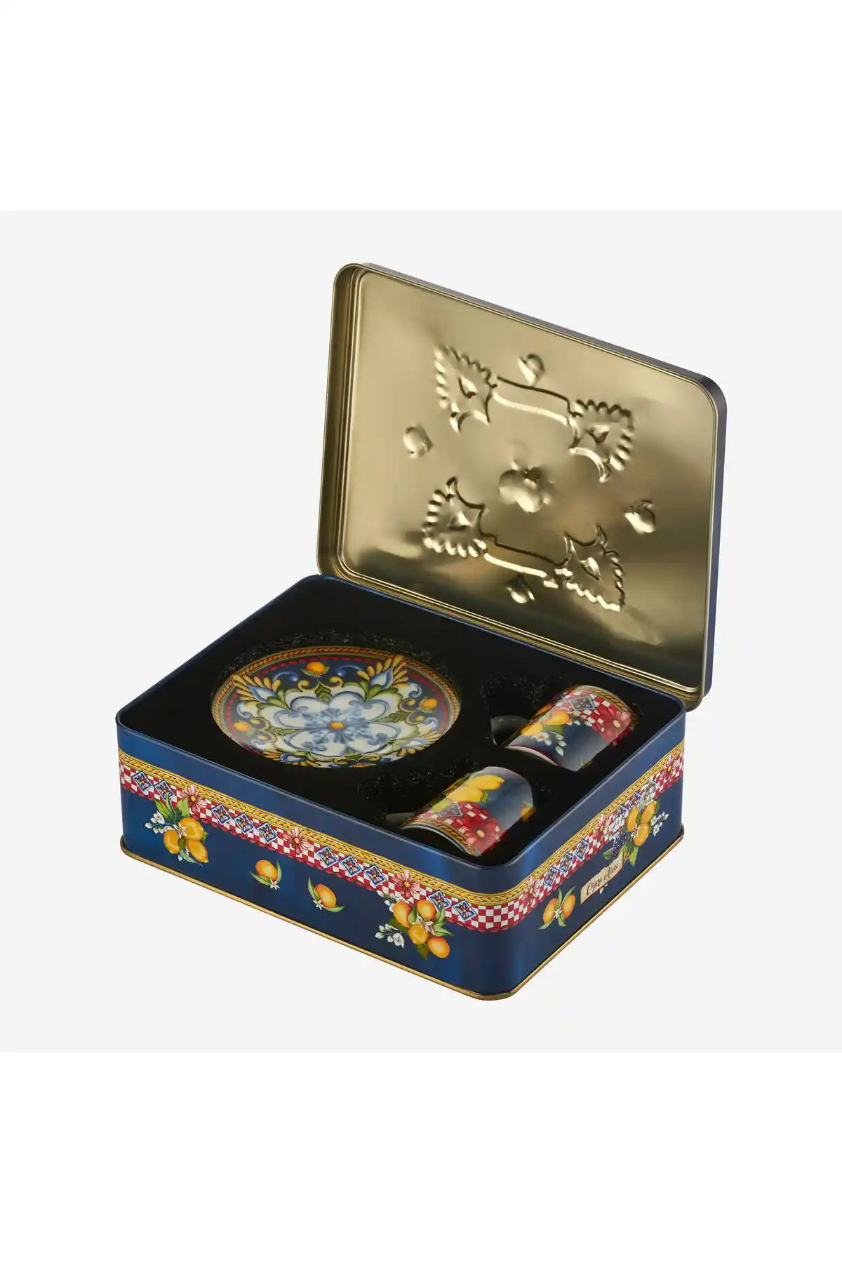 Chiara Alessi Capri Mavi Porselen Kahve Fincan Seti Şık ve Dayanıklı Tasarım