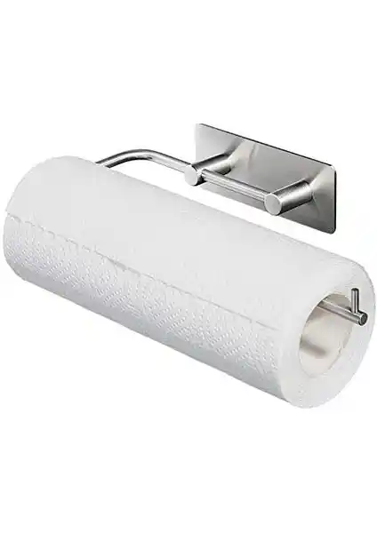 DELTAHOME Paslanmaz Çelik Yapışkanlı Kağıt Havluluk Askılığı Modern ve Kolay Kullanımlı Tasarım