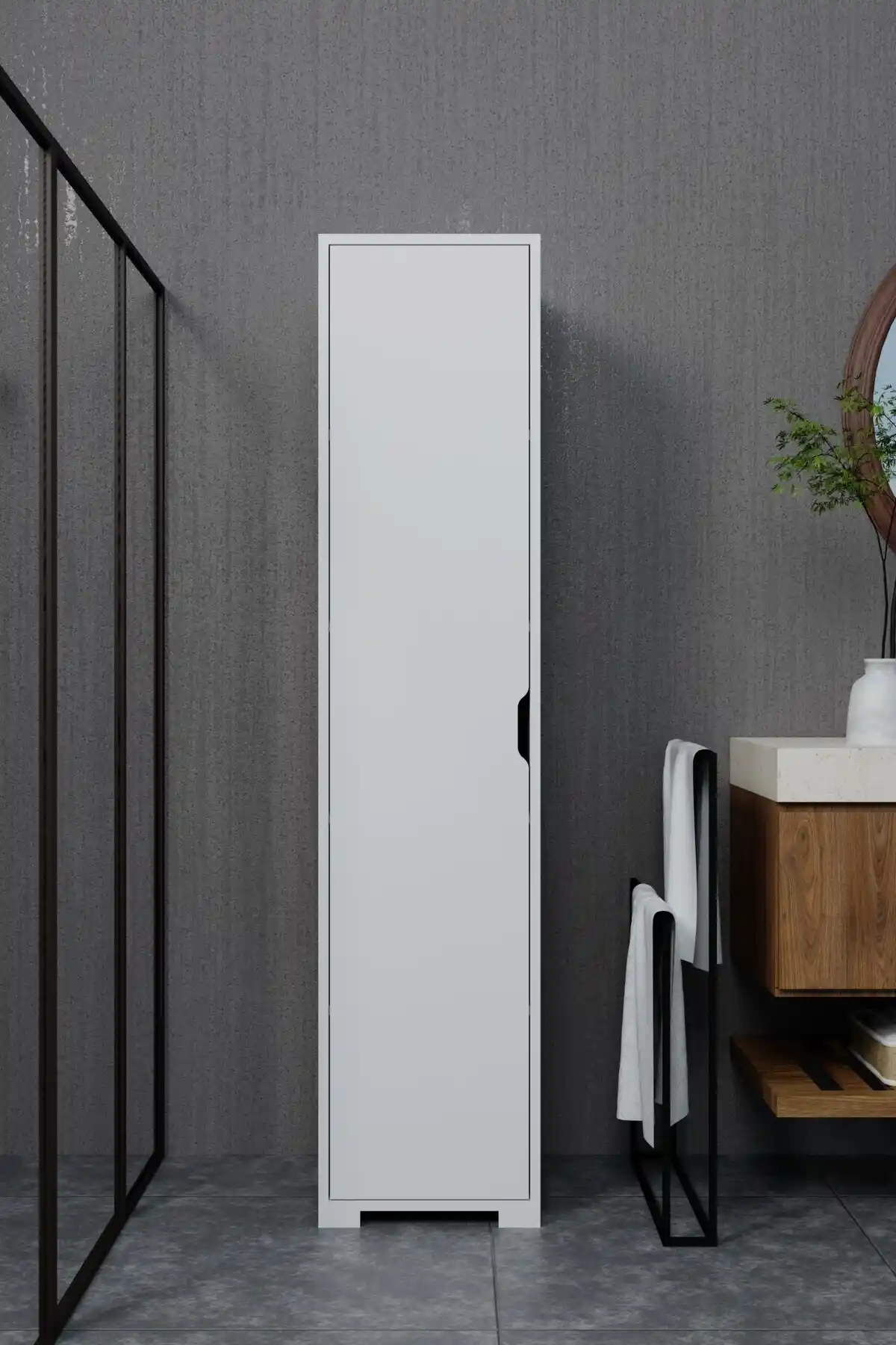 Duru 40 Cm Mat Beyaz Çok Amaçlı Gardrop Modern ve Dayanıklı Tasarımıyla Ev Dekorasyonunu Tamamlar