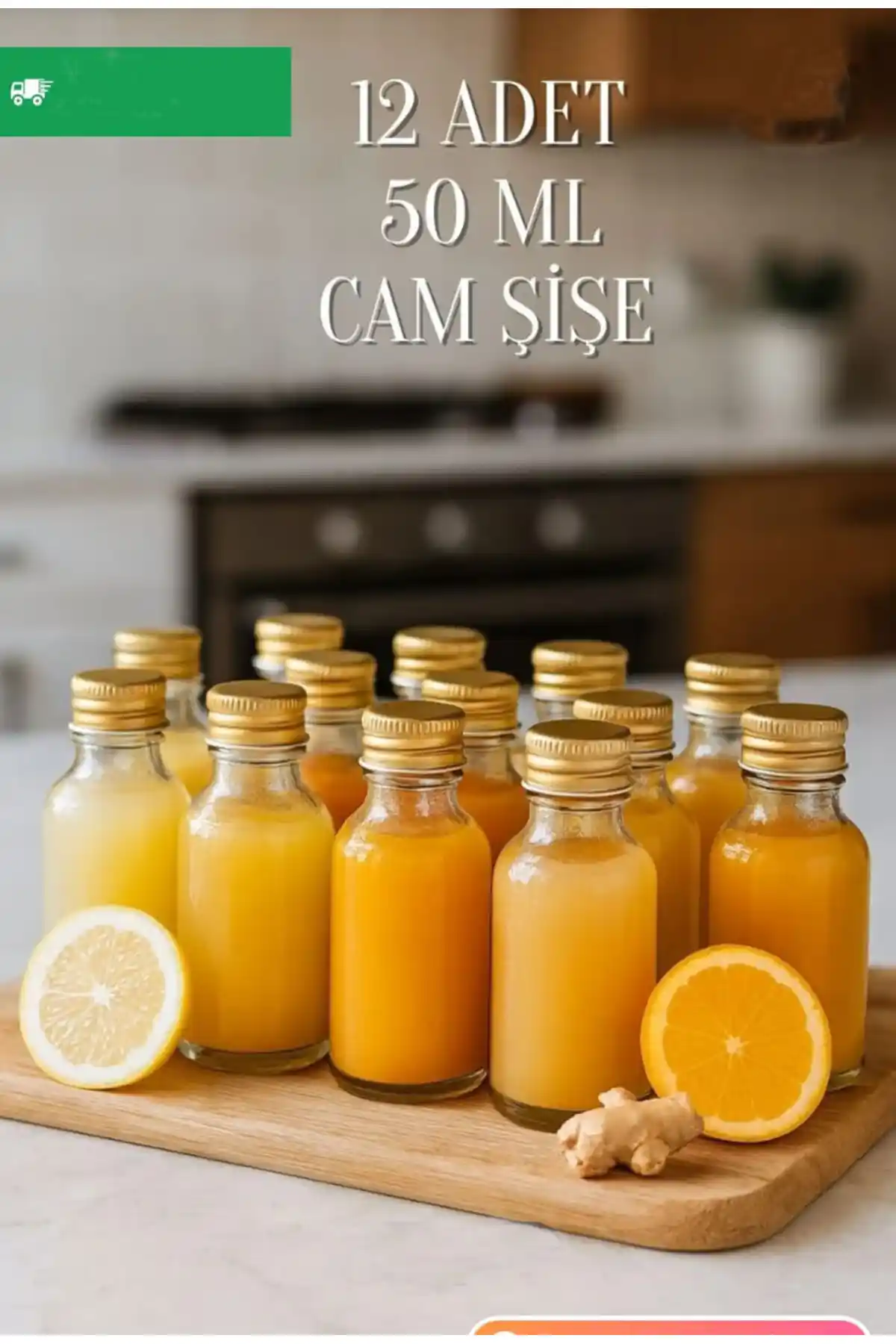 Durucam 12 Adet Şeffaf Cam Shot Şişeleri Pratik ve Estetik Tasarımıyla Günlük Kullanım İçin Uygun