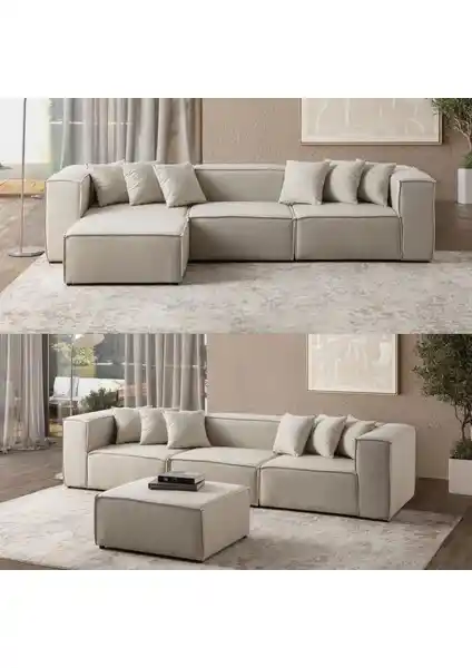 Edsy Home Mira Relax 4 Modül Köşe Koltuk: Modern Tasarım ve Fonksiyonellik Bir Arada