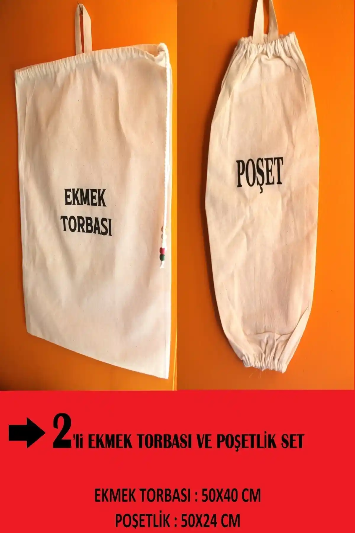 Emtory Home 2'li Doğal Keten Ekmek Torbası ve Poşetlik Düzenleyici Seti Özellikleri