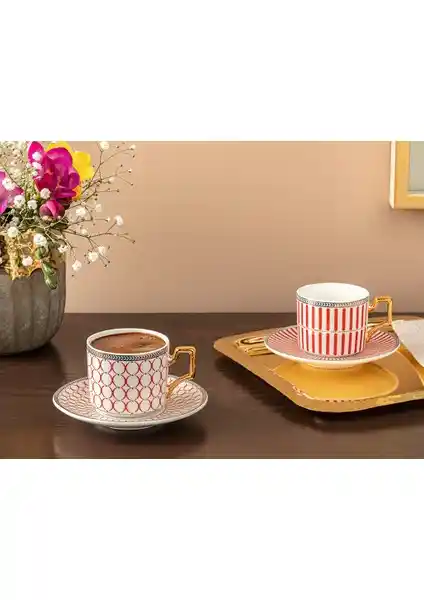 English Home Rabecca Porselen Kahve Fincan Takımı 2'li Şık ve Dayanıklı Tasarım