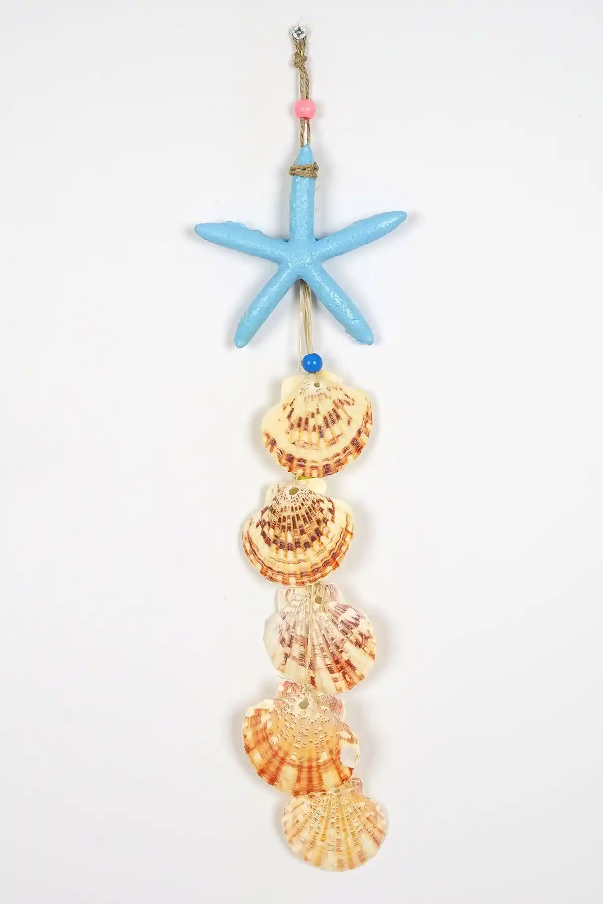 Entude Renkli Yılzlı Deniz Kabuklu Rüzgar Çanı Duvar Süsü Doğal ve Dekoratif Tasarım