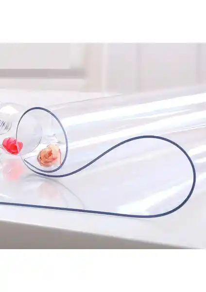 Erksolhome Şeffaf 1,4 mm En 80 cm Kalın PVC Masa Örtüsü Dayanıklılık ve Estetik Birlikteliği