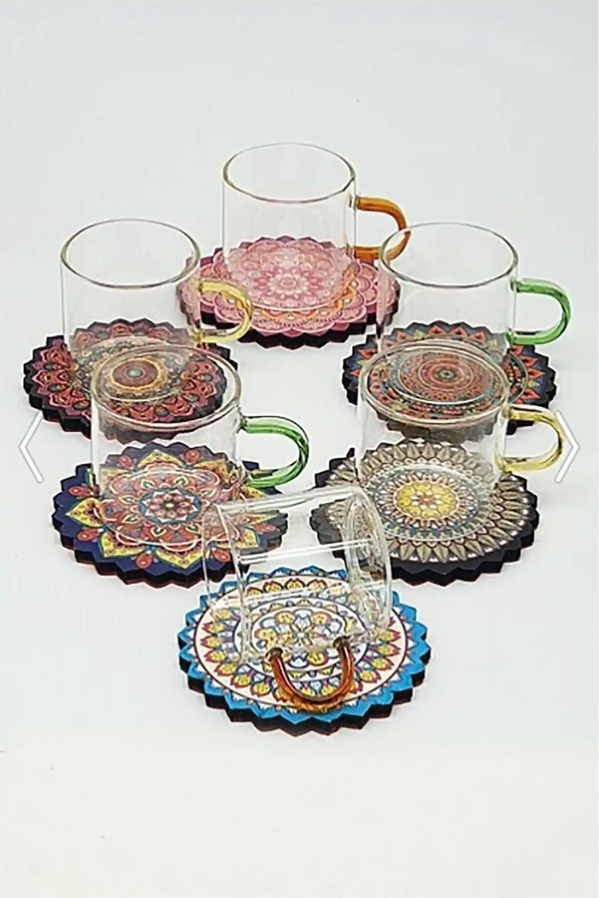 Esoezo Borosilikat Kahve Fincanı Seti: Şık ve Dayanıklı 6 Kişilik Kahve Sunum Seti