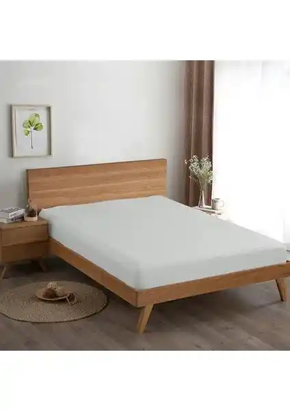 Evmisya Çift Kişilik Gri Pamuklu Çarşaf 160x200 Yatak Takımı Modern ve Dayanıklı Tasarım