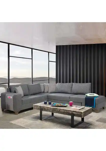 Eymense Loft Köşe Koltuk Takımı Gri: Modern Tasarım ve Dayanıklı Konforun Birleşimi