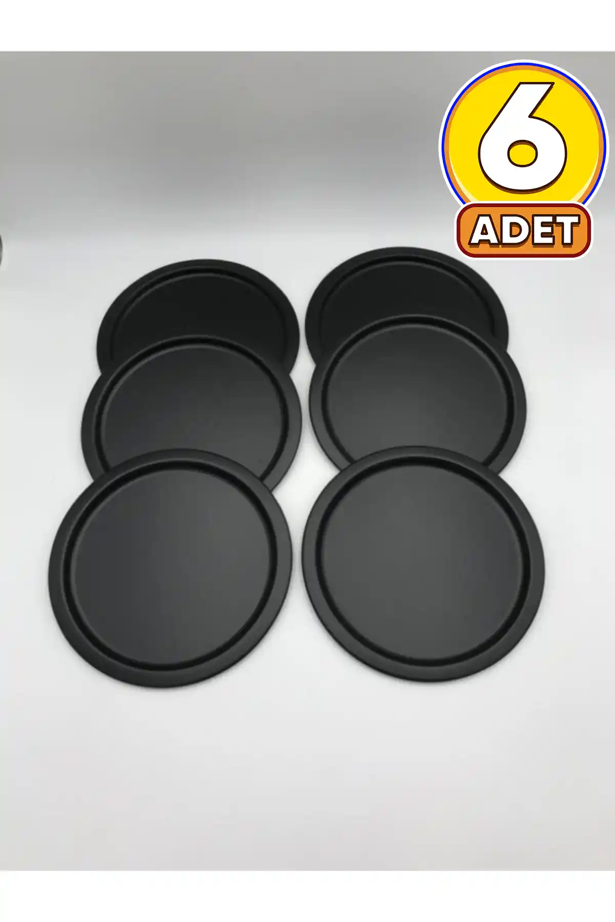 Genel Markalar 6'lı Metal Yuvarlak Servis Tepsisi: Modern ve Dayanıklı Sunum Çözümü