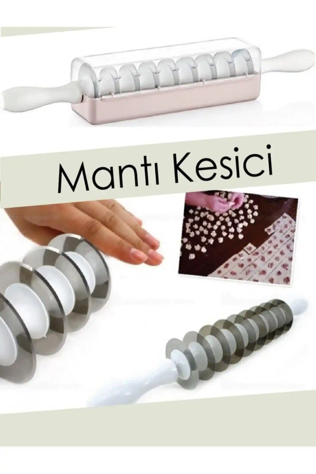 Genel Markalar 9 Bıçaklı Pratik Merdane Mantı Kesme Aparatı: Dayanıklı ve Çok Yönlü Mutfak Aracı