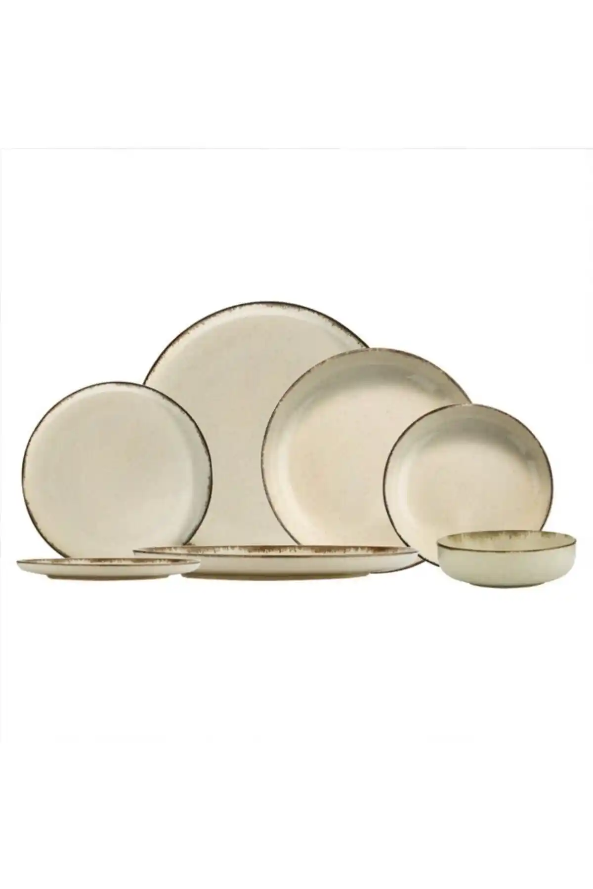 Genel Markalar Porselen Mood Tarçın 12 Kişilik 48 Parça Yuvarlak Yemek Takımı