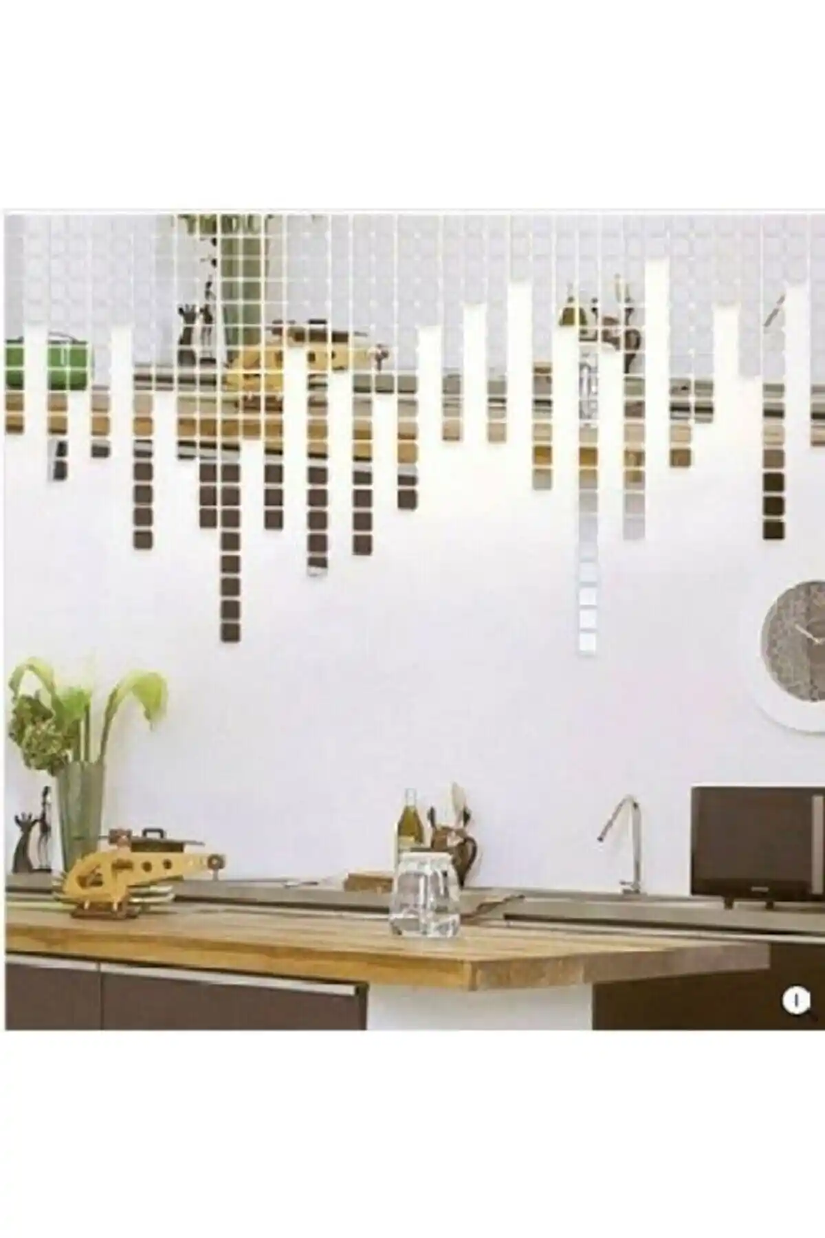 Gümüş Pleksi Dekoratif Aynalar Antre ve Banyo İçin Modern Tasarım Çözümü