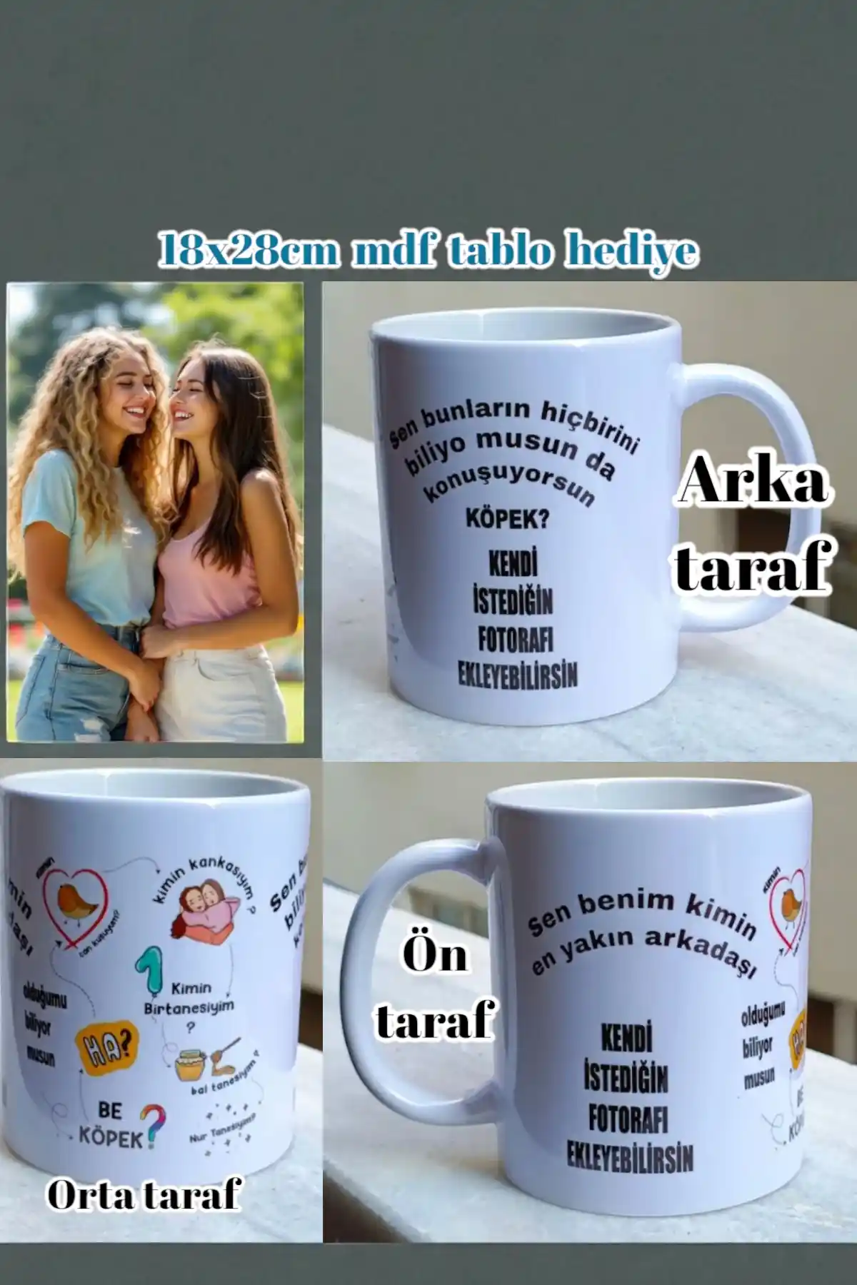 Gzl55 Kişiye Özel Porselen Kupa Bardak Günlük Kullanım ve Hediye Seçenekleri