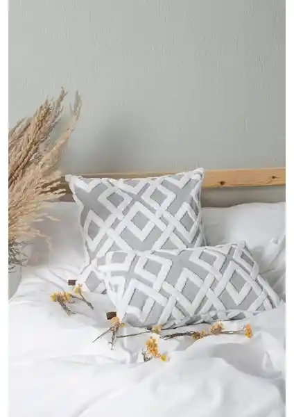 Hamur Bohem Özel Tasarım Punch Panç Desenli Dikdörtgen Kırlent Kılıfı 28x50 cm şık ve dayanıklı