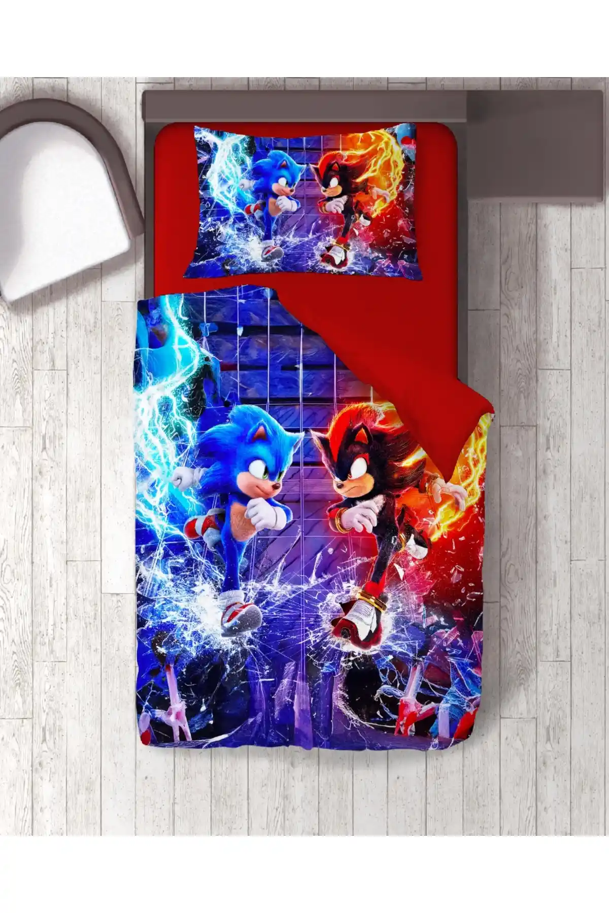 Hediyechy Soniç Baskılı Tek Kişilik Nevresim Takımı Estetik ve Konfor Sunar