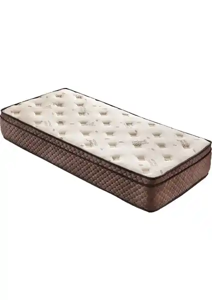 Heyner Organik Pamuk 90x190 cm Full Yaylı Yatak Lüx Pedli Yaylı Yatak