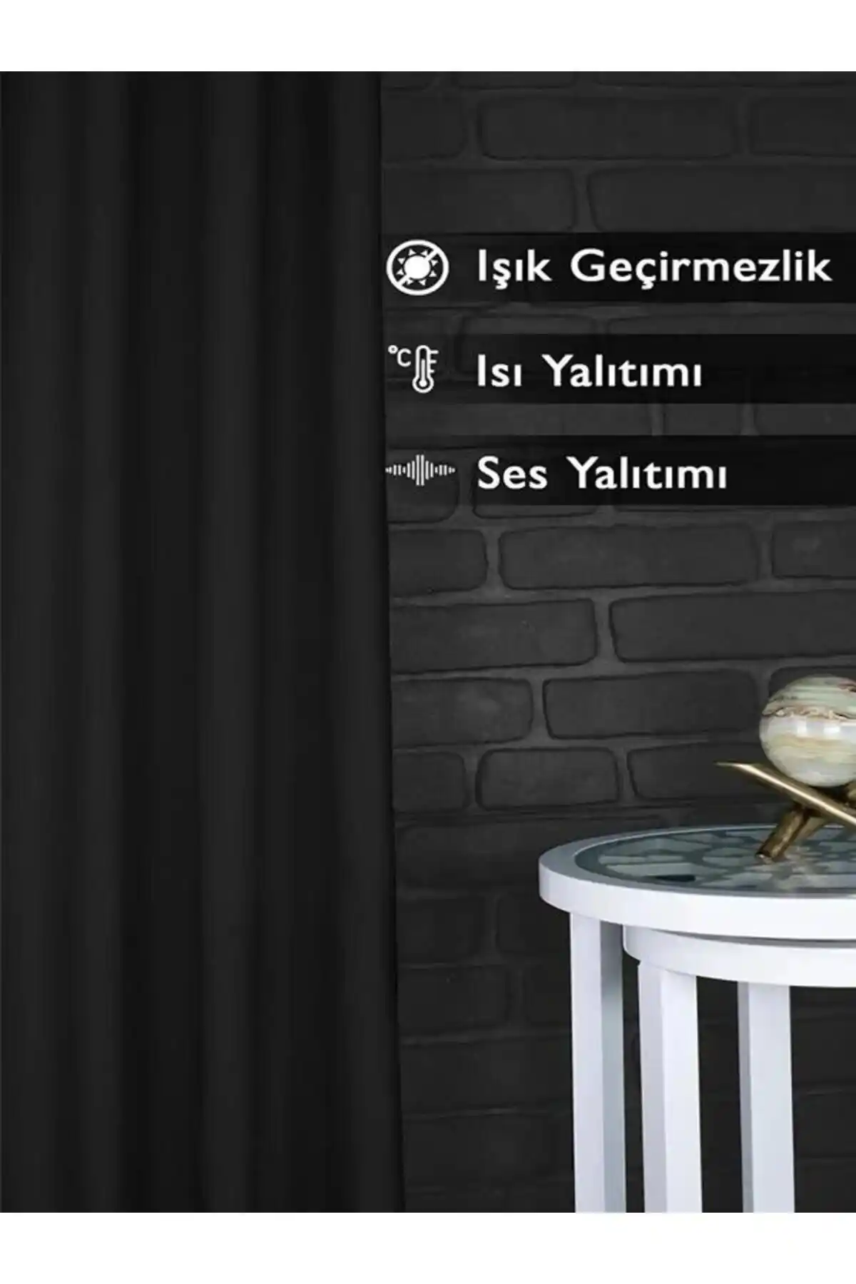 JESEM Lüks Siyah Blackout Perde: Modern ve Fonksiyonel İç Mekan Dekorasyonu İçin