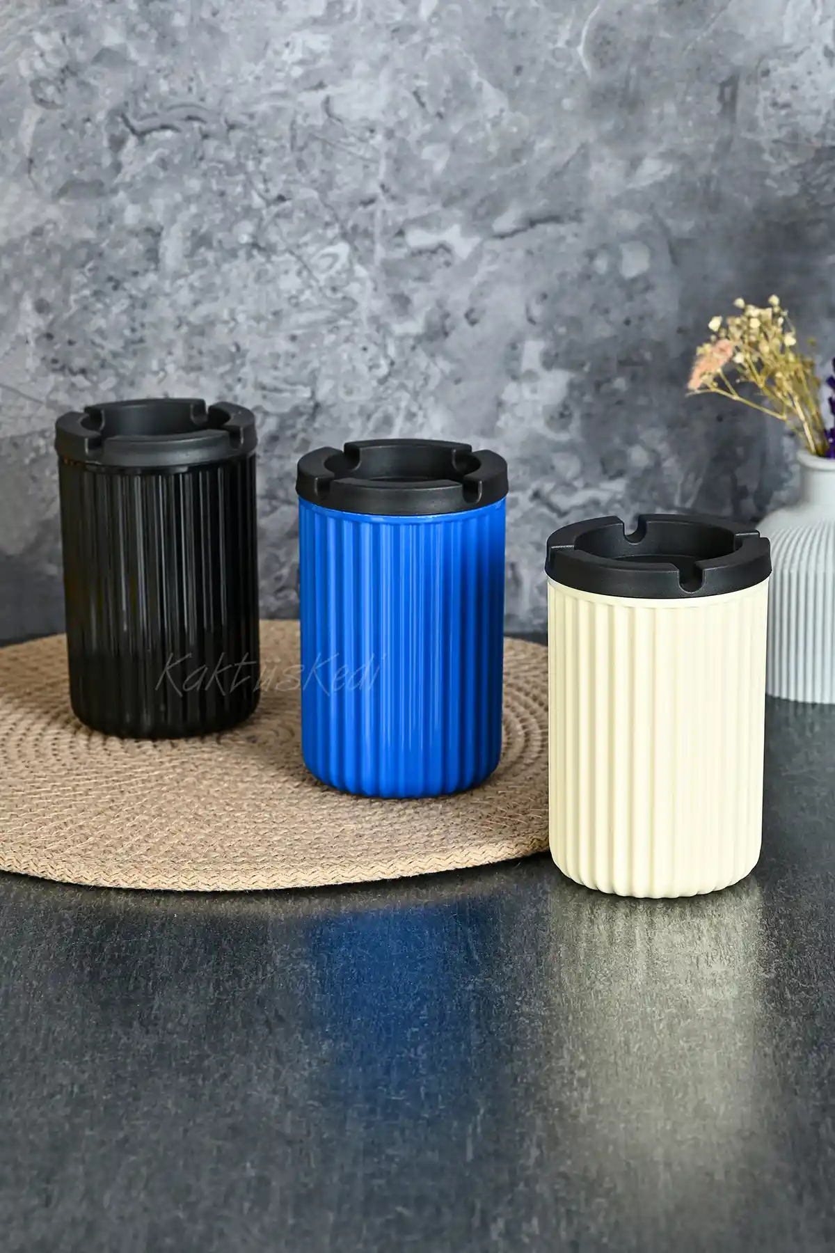 KaktüsKedi 3 Adet Kokusuz Küllük Seti: Şık ve Dayanıklı Tasarım ile Kullanım Kolaylığı