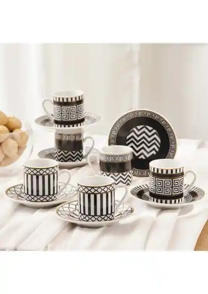 Karaca Helenistik 6 Kişilik Kahve Fincanı Seti Şık ve Dayanıklı Tasarımıyla Günlük Kullanıma Uygun