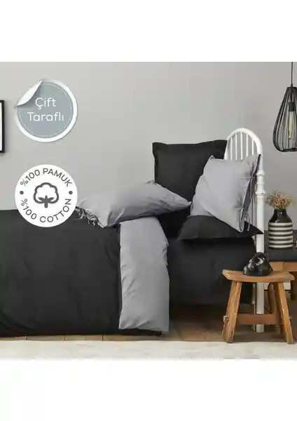 Karaca Home %100 Pamuk Çift Taraflı Siyah ve Koyu Gri Nevresim Takımı Özellikleri ve Kullanım Avantajları