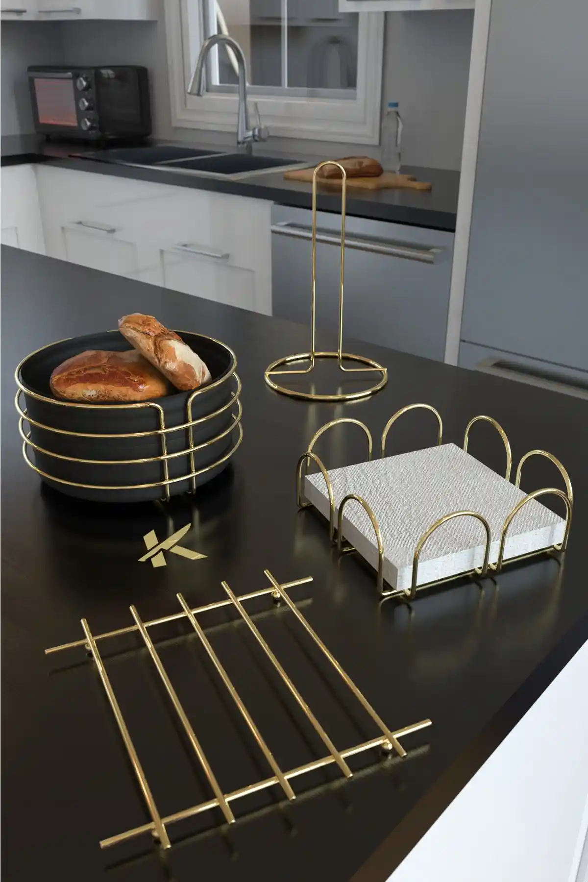 KARTEYA Servis Sunum Seti ve Ekmek Sepeti: Modern ve Şık Mutfak Dekorasyonu İçin Ideal