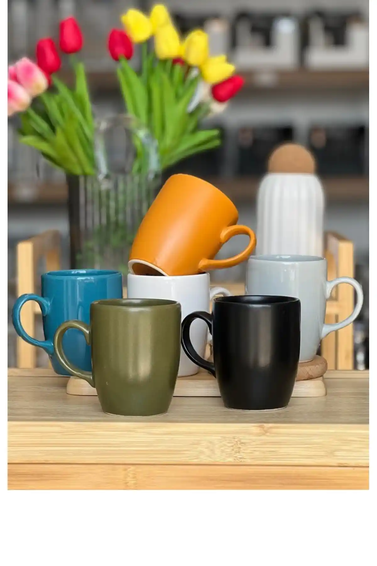 Keramika Rainbow Bulut Kupa Seti: Renkli ve Dayanıklı Seramik Tasarım