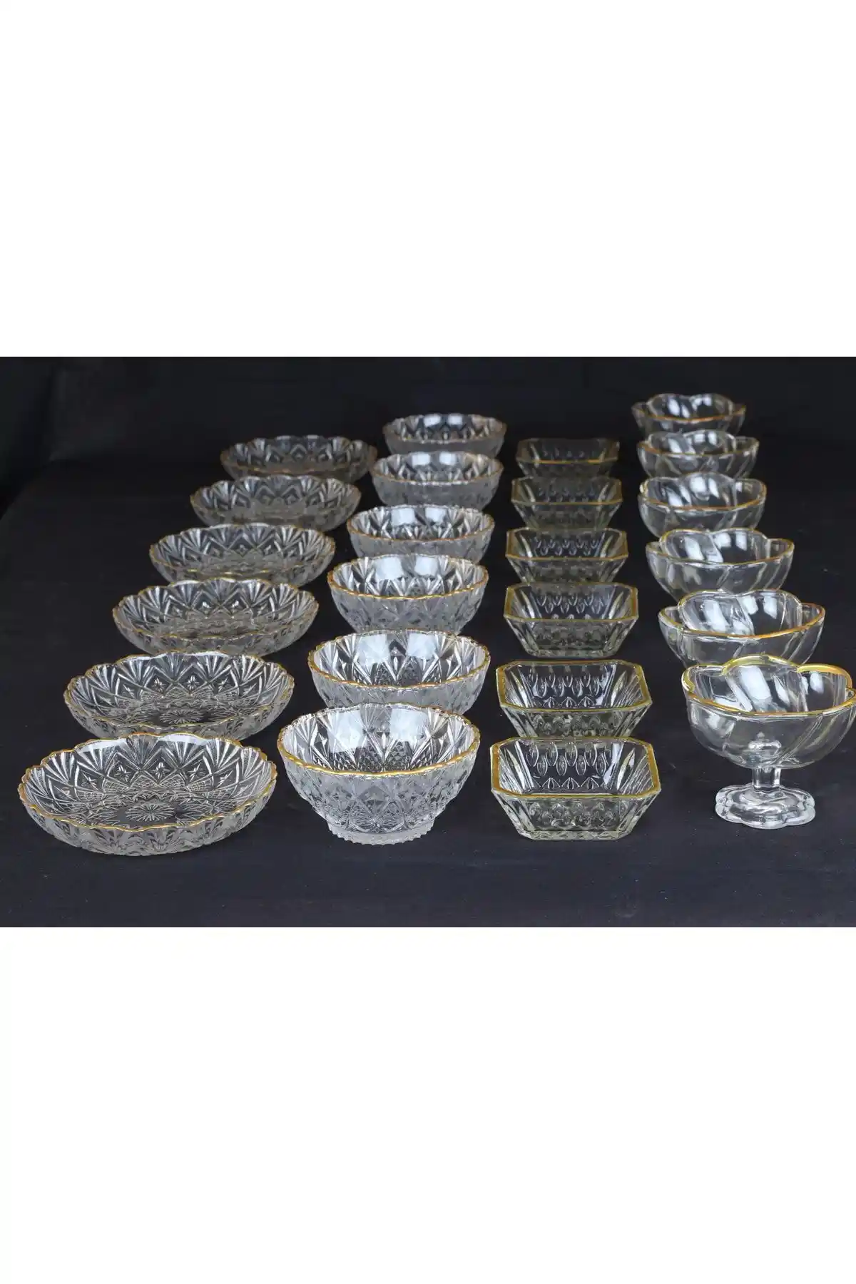 Kig Lüx 24 Parça Cam Servis Seti ile Şık ve Dayanıklı Sofralar Yaratın