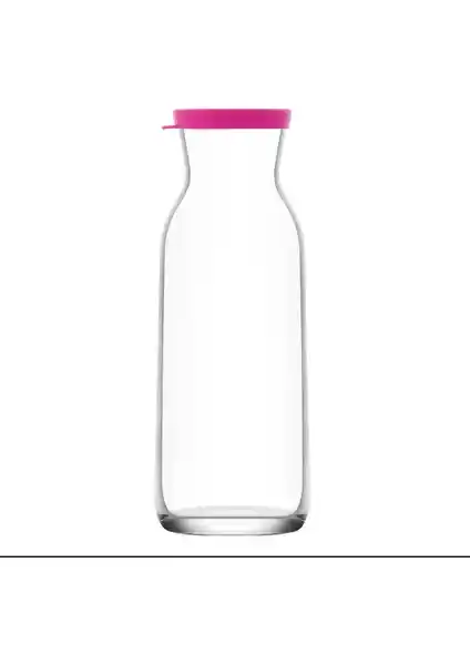 Lav Fonte Cam Karaf Pembe Silikon Kapaklı 1,2 L - Estetik ve Fonksiyonellik Bir Arada