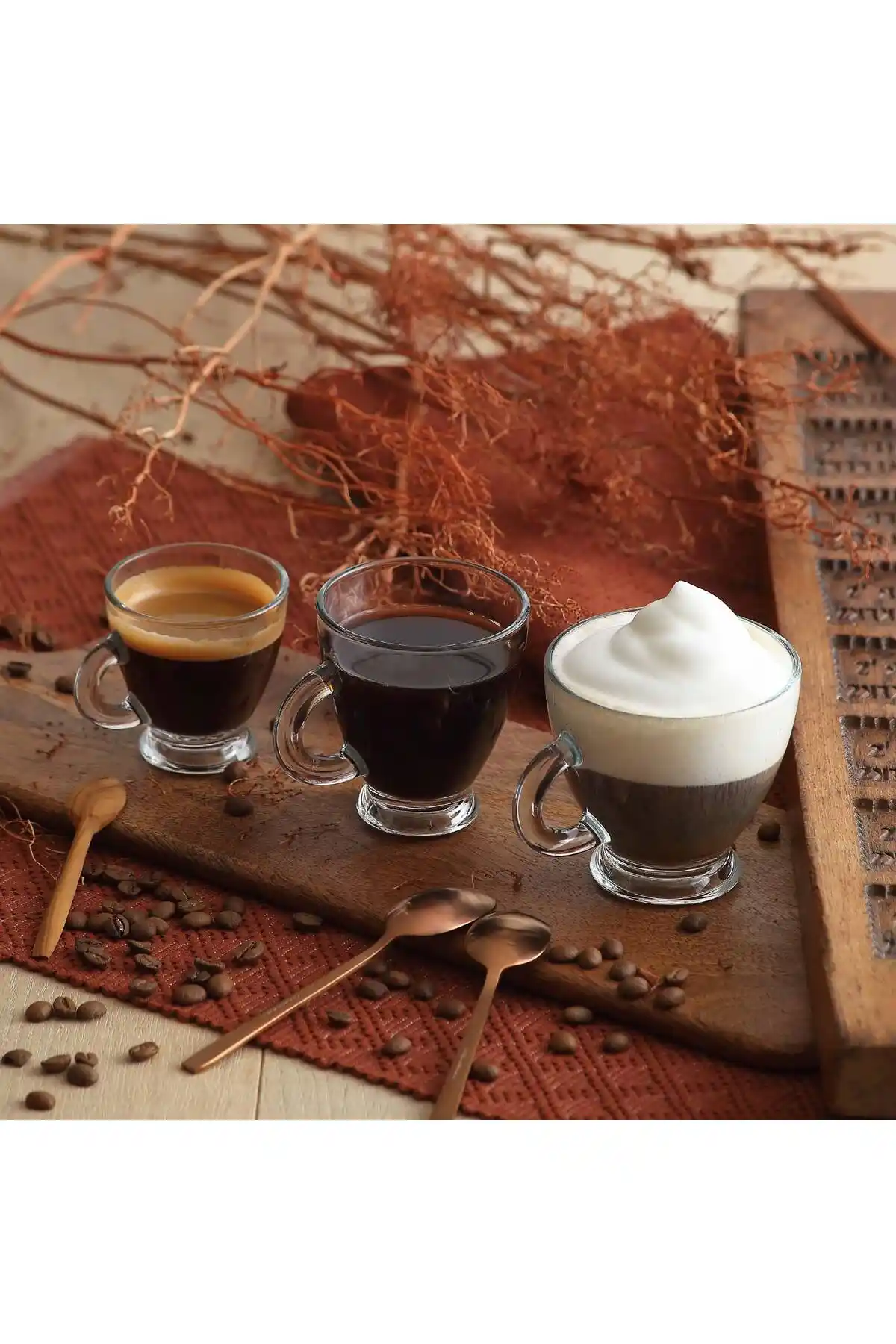 LAV Roma 6'lı Fincan Seti: Şık ve Dayanıklı Cam Kahve ve Çay Fincanları