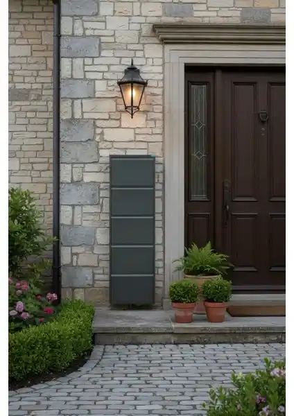 Liccia Metal Ayakkabılık 5'li Antrasit Modern ve Dayanıklı Depolama Ünitesi