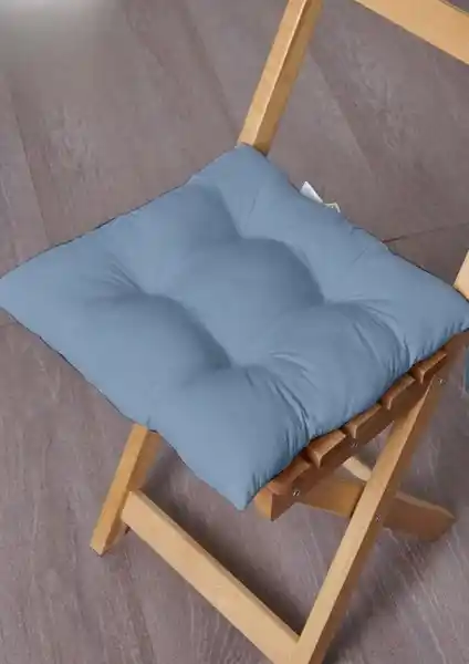 Lorien Özel Dikim Bağcıklı Pofuduk Sandalye Minderi Ev ve Ofis Kullanımı İçin