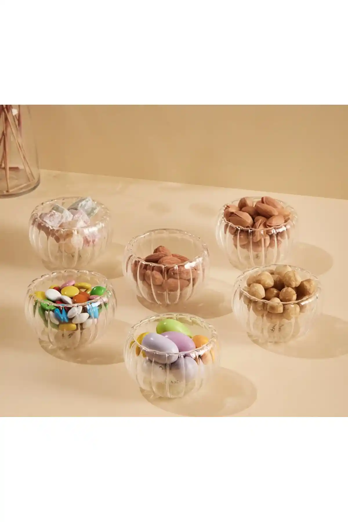 M Mimoza Park Çift Cidarlı Sosluk ve Meze Kabı Seti Modern ve Şık Sunumlar İçin