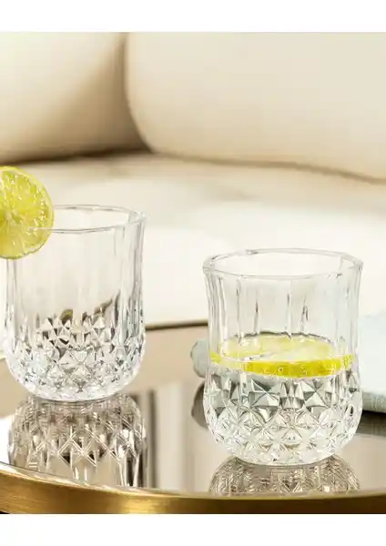 Madame Coco Audrey Desenli Renkli Cam Su Bardağı Seti Şıklık ve Dayanıklılığı Bir Arada Sunar