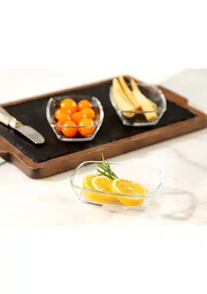 Madame Coco Bellanita 3'lü Cam Servis Tabağı Seti Şık ve Dayanıklı Tasarım