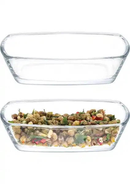 Madame Coco Bellanita Desenli Cam Servis Tabağı: Şık ve Dayanıklı Küçük Sunumlar İçin